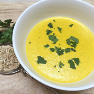Spicy Carrot, Ginger and Coriander Soup