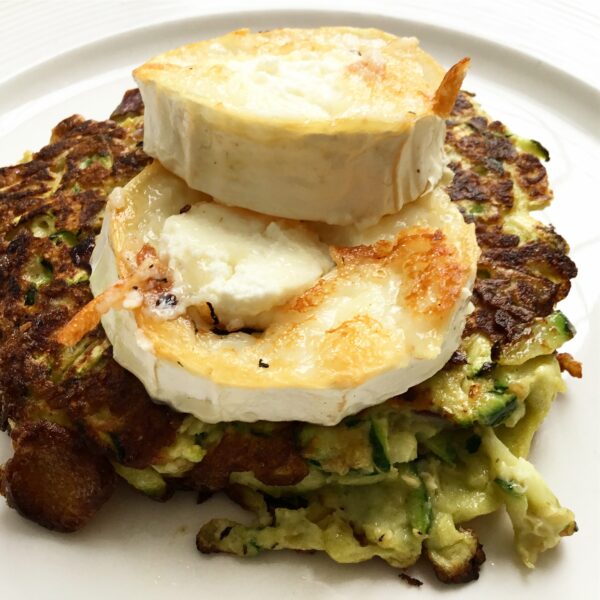 Courgette Fritters with Goat's Cheese May Simpkin