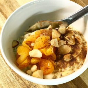 Healthy High Protein Overnight Oats with Apricots and Brazil Nuts from May Simpkin Nutrition
