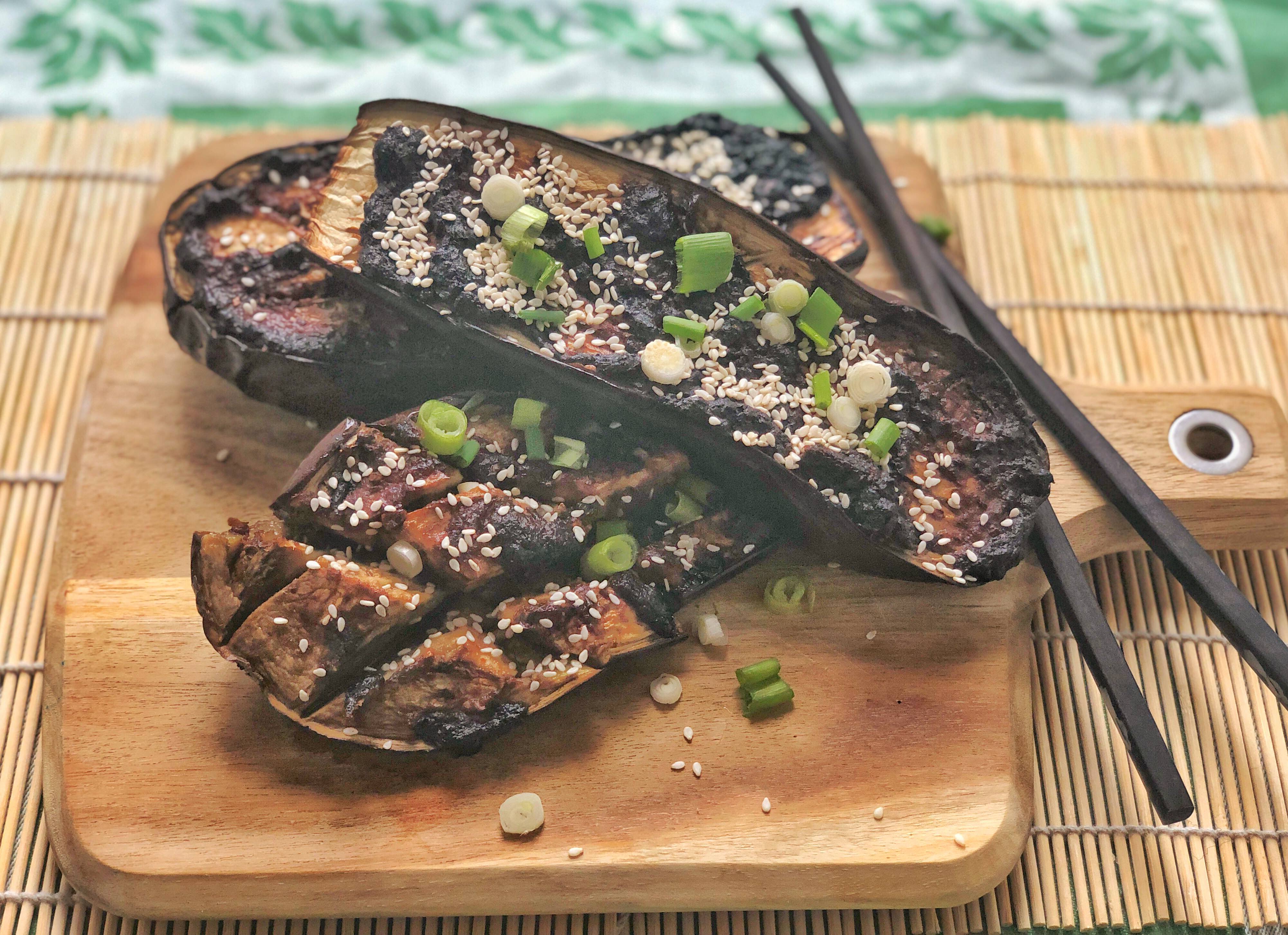 Baked Glazed Miso Aubergines May Simpkin