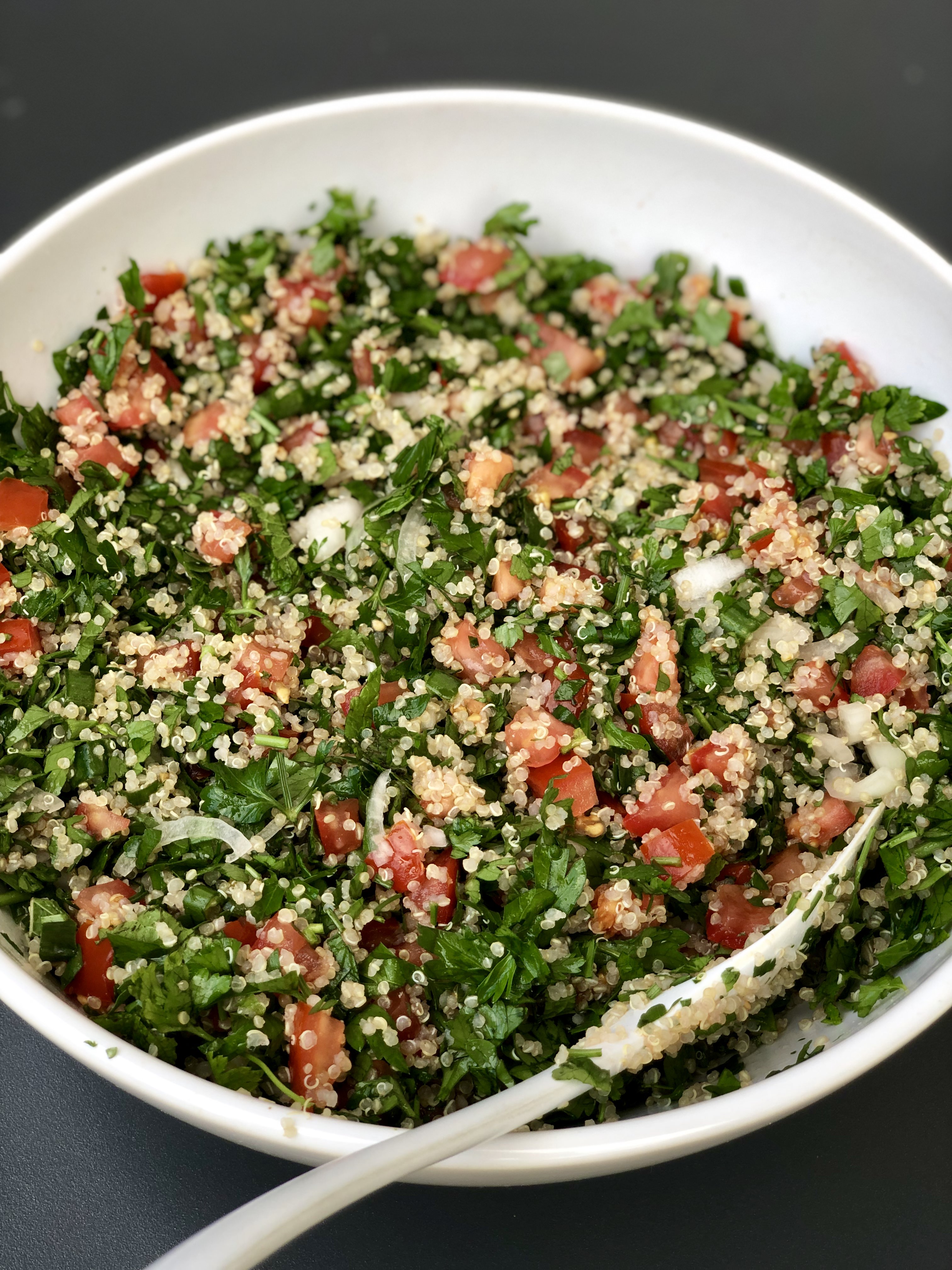Fresh Quinoa Tabbouleh Salad - May Simpkin