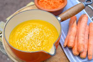 Healthiest vegetables; Dairy free Creamy Ginger Carrot Soup