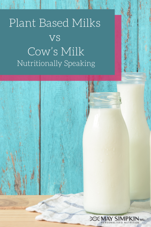 Plant Based Milks vs Cow's Milk, Nutritionally Speaking May Simpkin