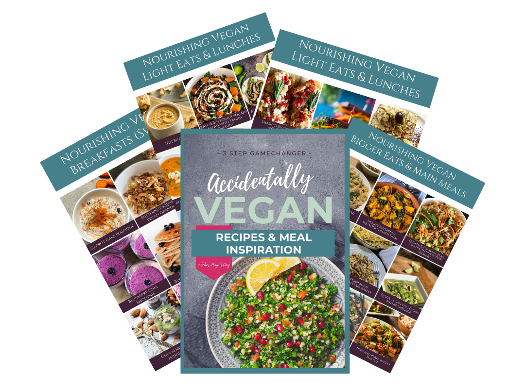 Accidentally Vegan; online course recipe book with over 45 ideas and inspiration