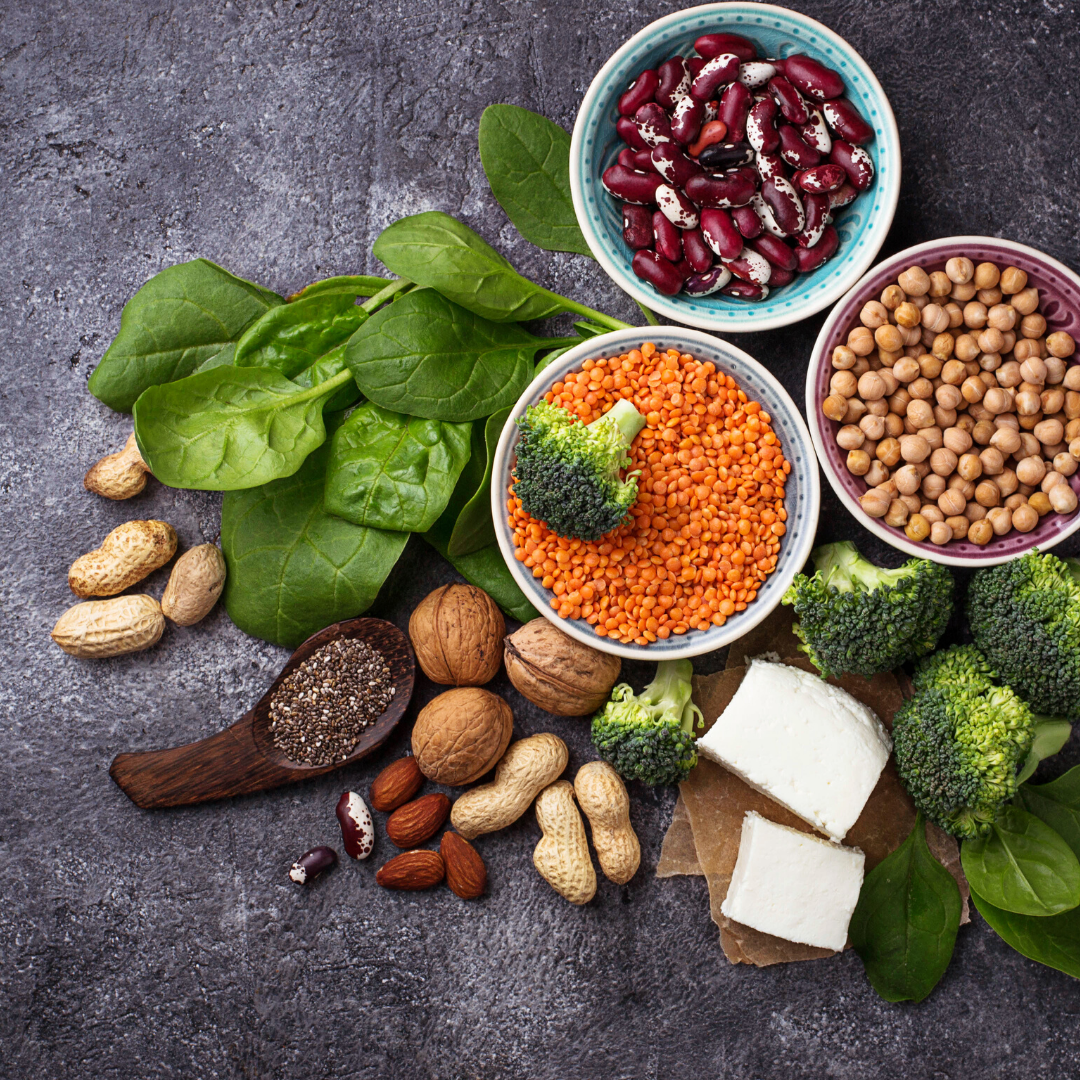 Vegan protein foods; healthy eating habits