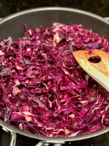 Festive sides; balsamic red cabbage