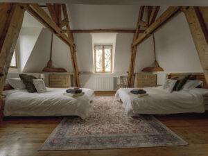 Twin Room at Chateau de la Vigne
