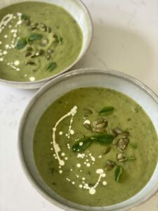 "Three Greens" Pea and Mint Soup