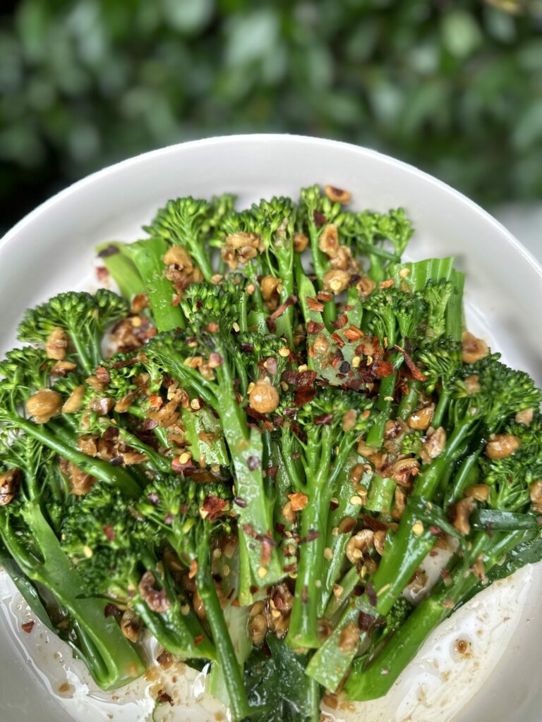 Tenderstem Broccoli with Hazelnut Vinaigrette | May Simpkin | Nutritionist
