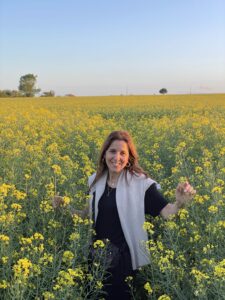 Welless trends I dont subscribe to | Nutritionist May Simpkin in a rapeseed field, Loire Valley, France