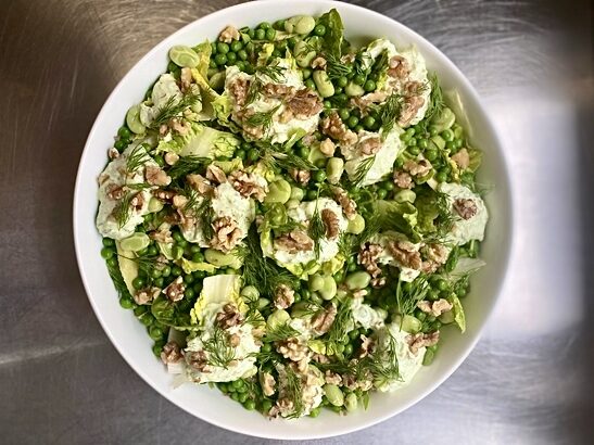 Green Goddess Summer Crunch Salad | Collagen for Gut Health | Totally Derma as recommended by Nutritionist May Simpkin